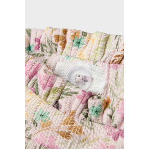 name it BABY gebloemde broek NBFKEJSA roze paars Ecru Meisjes Katoen 74