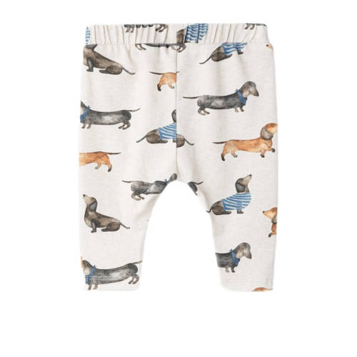 name it BABY broek NBMKINGO met all over print beige groen blauw Jongens Katoen 74
