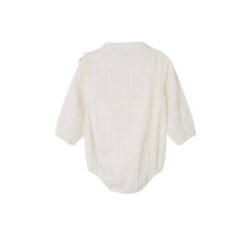 name it BABY romper NBFLEMARIE met ruches offwhite Wit Meisjes Katoen Mao kraag 68