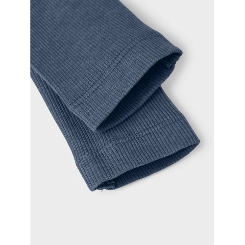 name it BABY skinny broek NBNKAB blauw melange Legging Jongens Meisjes Katoen 98