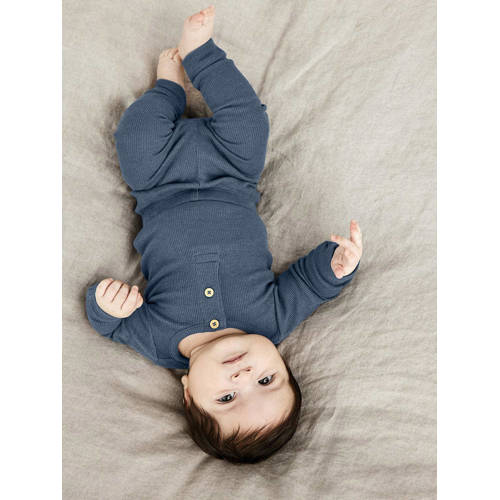 name it BABY skinny broek NBNKAB blauw melange Legging Jongens Meisjes Katoen 98