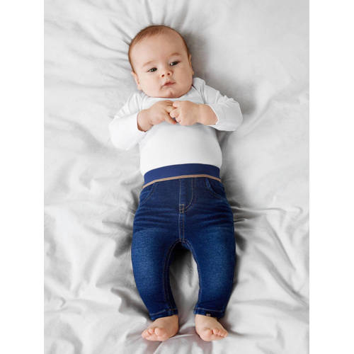 name it BABY slim fit jeans NBMSILAS medium dark blue denim Blauw Jongens Katoen 74