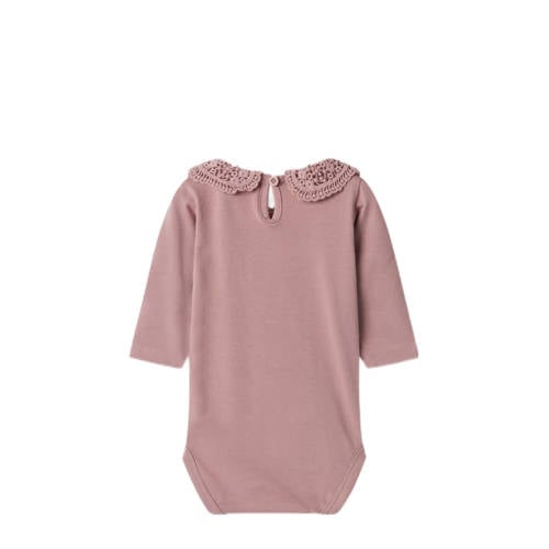 Name it BABY romper NBFTYLLA mauve Roze Meisjes Katoen Klassieke kraag 92