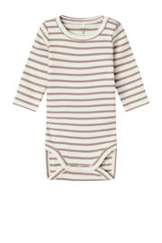 thumbnail: NAME IT BABY gestreepte romper NBNBANI mauve/ecru