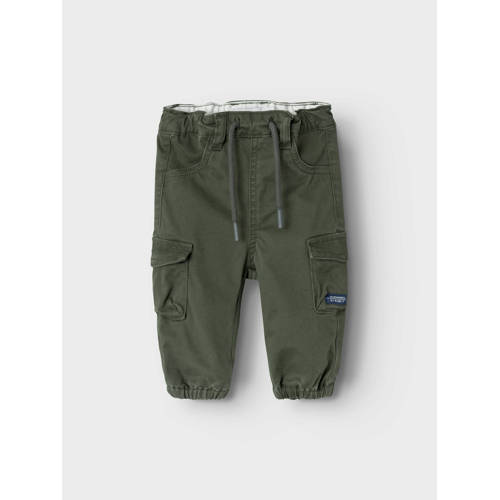 name it BABY cargobroek NBMBEN Groen Jongens Katoen Effen 50