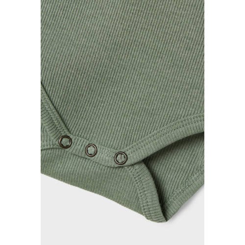 name it BABY romper NBFKAB zachtgroen Meisjes Katoen Ronde hals Effen 80