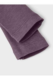 thumbnail: Paarse NAME IT BABY baby skinny broek melange van katoen met regular waist, elastische inzet en effen