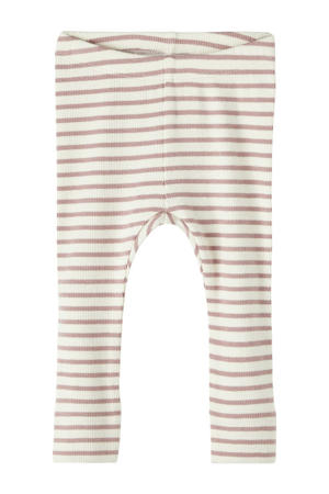 gestreepte broek NBNBANI mauve/ecru