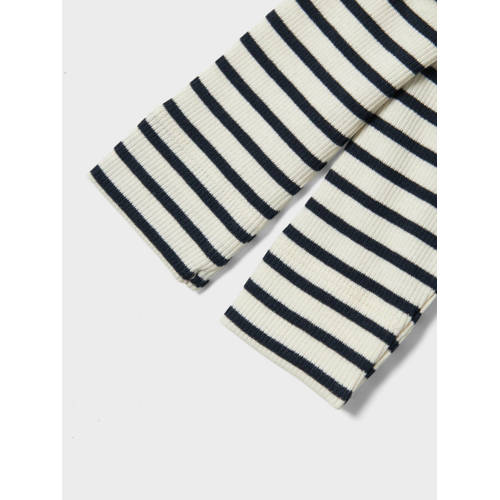 name it BABY gestreepte broek NBNBANI donkerblauw ecru Jongens Katoen Streep 110