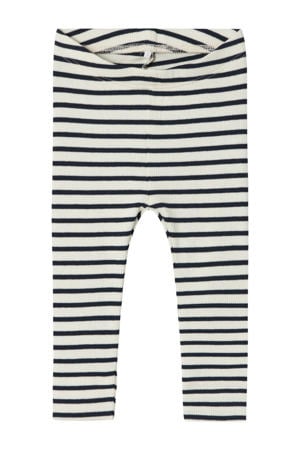 gestreepte broek NBNBANI donkerblauw/ecru