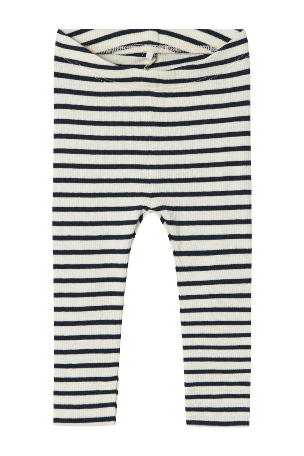 Donkerblauwe jongens en meisjes NAME IT BABY gestreepte broek van katoen met super skinny fit, elastische tailleband en effen