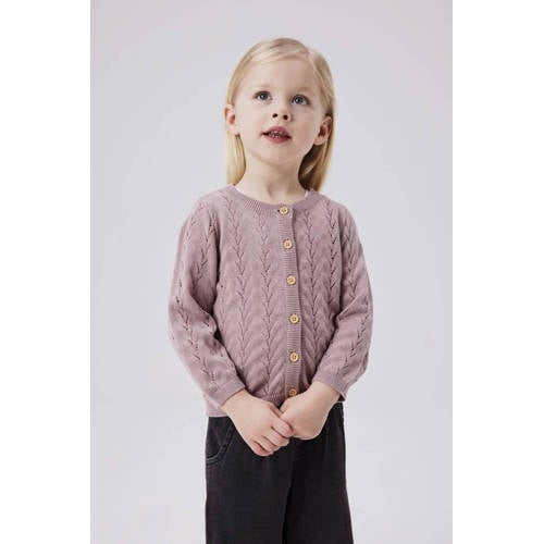 name it MINI vest NMFBANNI mauve Roze Meisjes Katoen Ronde hals Effen 50