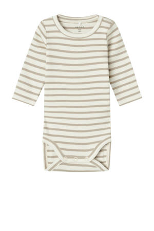 gestreepte romper NBNBANI beige/ecru