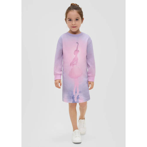 s.Oliver sweatjurk met printopdruk lila roze Paars Printopdruk 128