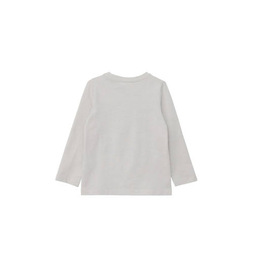 s.Oliver longsleeve met printopdruk ecru Jongens Katoen Ronde hals Printopdruk 92 98