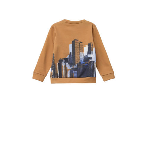 s.Oliver sweater oranje Trui Jongens Polyester Ronde hals Printopdruk 92 98