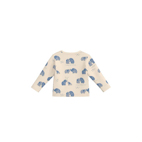 S.Oliver baby longsleeve met all over print ecru blauw Jongens Katoen Ronde hals 50 56