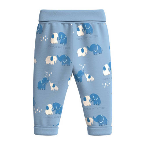 S.Oliver baby broek lichtblauw blauw wit Jongens Stretchkatoen Effen 68