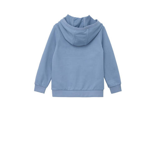 s.Oliver hoodie blauw Trui Jongens Katoen Capuchon Printopdruk 140