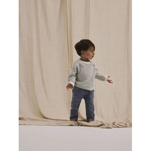 LIL' ATELIER BABY gestreepte trui NBMKADIN offwhite grijs Ecru Jongens Katoen Ronde hals 56