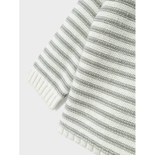 LIL' ATELIER BABY gestreepte trui NBMKADIN offwhite grijs Ecru Jongens Katoen Ronde hals 56