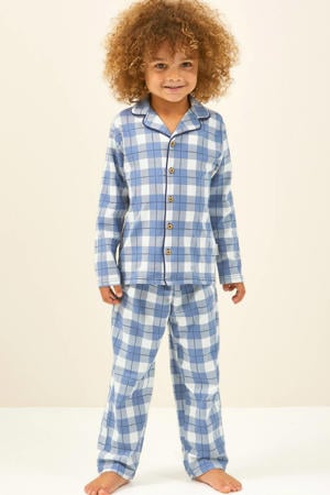 geruite pyjama blauw