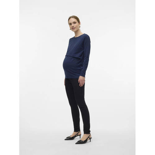VERO MODA MATERNITY skinny zwangerschapstregging VMMELVA zwart Broek Dames Viscose L