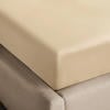 NOUS Living katoen satijnen hoeslaken - beige