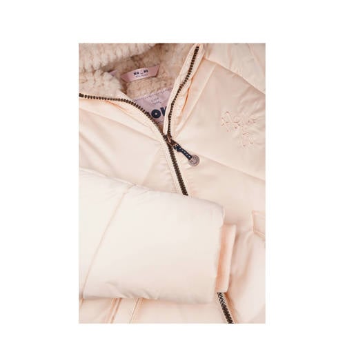 NONO quilted gewatteerde winterjas Beetle rozezand Meisjes Polyester Capuchon 158 164