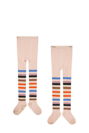 maillot met streepdessin lichtroze/multicolor