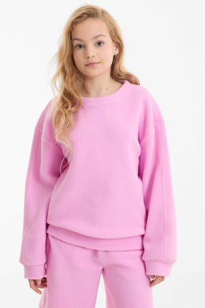 teddy fleece trui roze