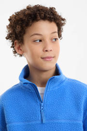 thumbnail: anytime teddy fleece schipperstrui blauw