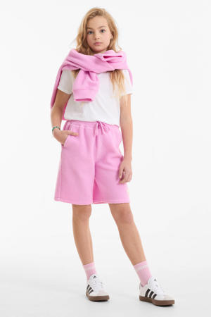 teddy fleece short roze