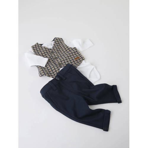 name it BABY regular fit broek NBMSILAS donkerblauw Jongens Viscose 86