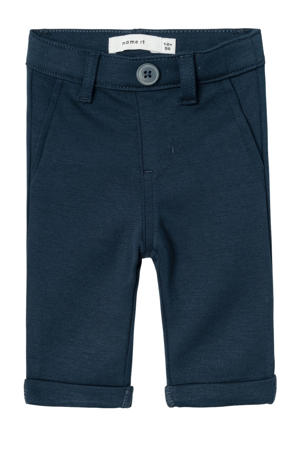 baby regular fit broek NBMSILAS donkerblauw