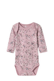 thumbnail: NAME IT BABY romper NBFBODY - set van 3 wit/lila/paars