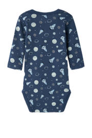 thumbnail: NAME IT BABY romper NBMBODY  - set van 3 donkerblauw/lichtblauw