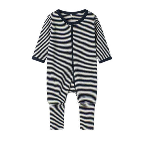 name it BABY pyjama set van 2 donkerblauw wit Jongens Katoen Ronde hals 50
