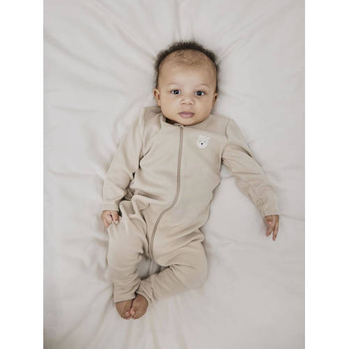 name it BABY pyjama met all over print set van 2 zand wit Beige Jongens Katoen Ronde hals 50