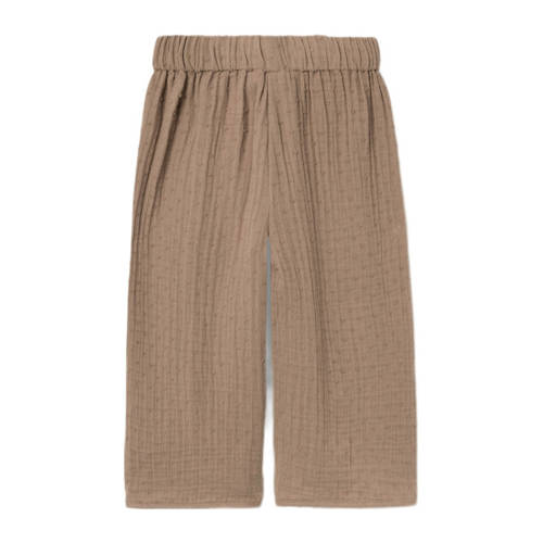 LIL' ATELIER MINI broek NMFLAMIA lichtbruin Meisjes Katoen Effen 122