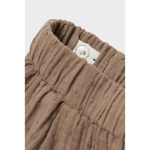 LIL' ATELIER MINI broek NMFLAMIA lichtbruin Meisjes Katoen Effen 122