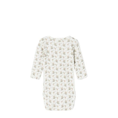 LIL' ATELIER BABY romper NBFGAGO offwhite Wit Meisjes Katoen Ronde hals 92