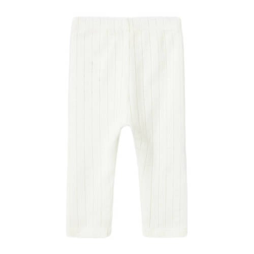 LIL' ATELIER BABY broek NBFRACHEL offwhite Wit Meisjes Katoen Effen 74