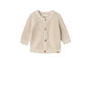 LIL' ATELIER BABY baby gebreid vest NMNEMLEN lichtzand