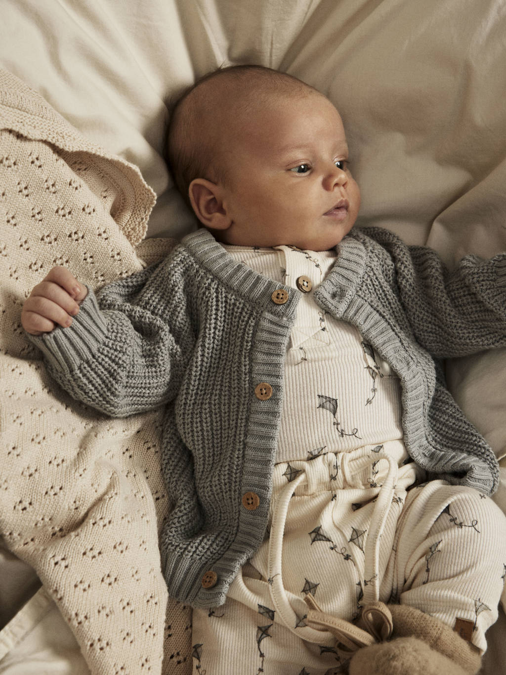 Babyschoentjes Gebreide Baby Vestjes Babyvestje Wit Gebreid