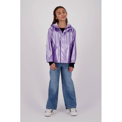 Vingino kids regenjas Lightning lila metallic Paars Jongens/Meisjes Polypropyleen Capuchon - maat 122/128 afbeelding