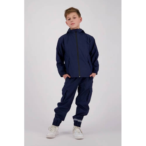 Vingino kids regenjas Thyfoon donkerblauw Jongens/Meisjes Polypropyleen Capuchon - maat 134/140 afbeelding