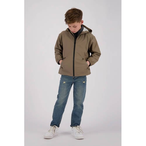 Vingino kids regenjas Thyfoon lichtbruin Jongens/Meisjes Polypropyleen Capuchon - maat 134/140 afbeelding