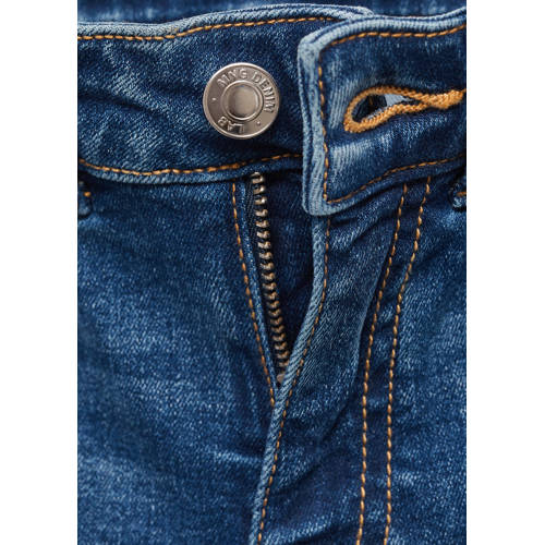 Mango Kids flared jeans medium blue Blauw Meisjes Denim Effen 146