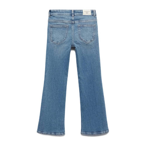 Mango Kids flared jeans light blue Blauw Meisjes Denim Effen 122